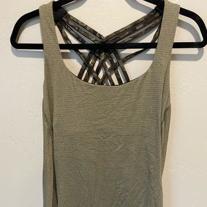 Built in bra open back tank